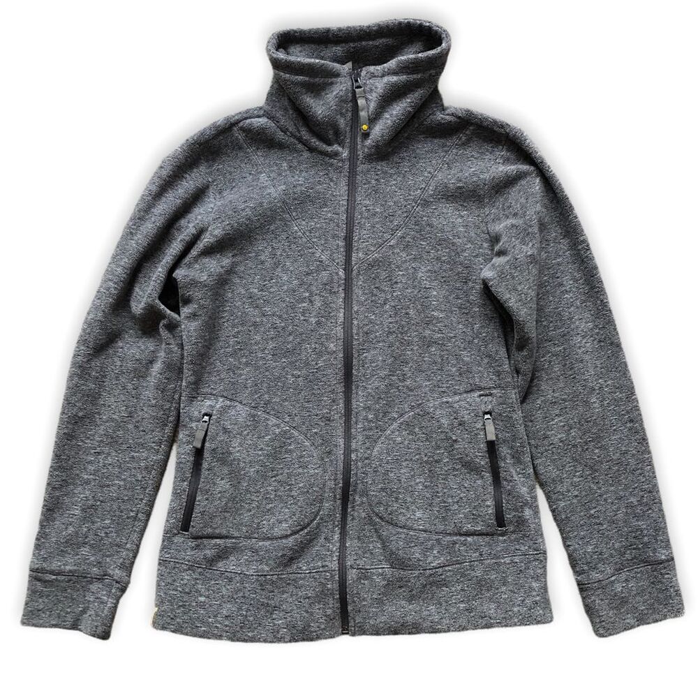 LOLE Size Medium Grey Full Zip Fleece Jacket Coat 213